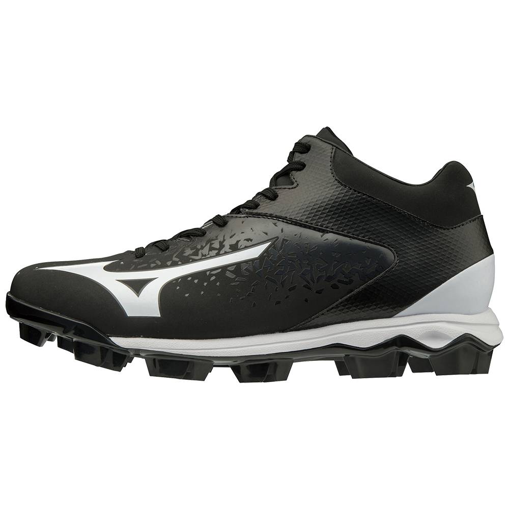 Panske Botasky Mizuno Select Nine TPU Mid Molded Čierne/Biele Vypredaj ZVRQ89305